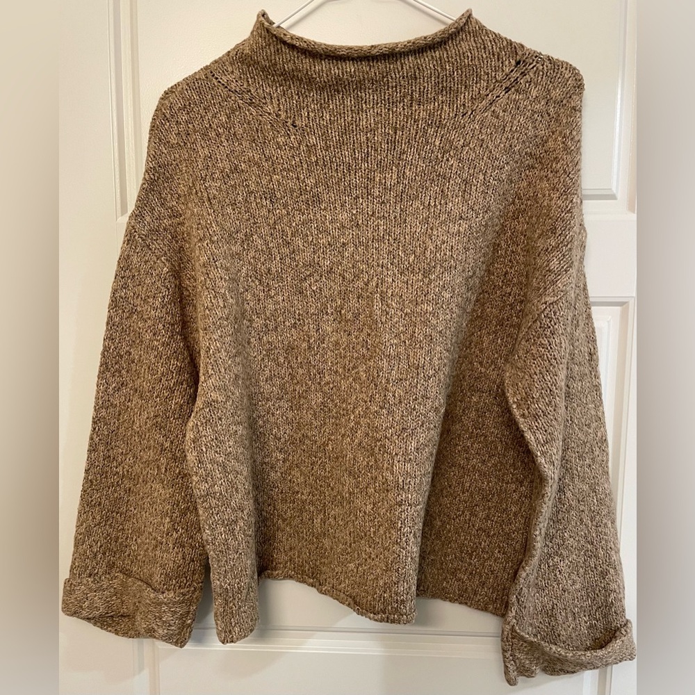 Cozy Alpaca Blend Brown Women's Sweater